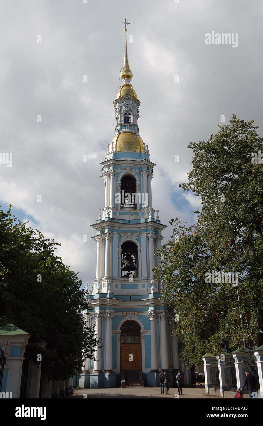 La Cathédrale St Nicholas, Naval de Saint-Pétersbourg, Russie Banque D'Images