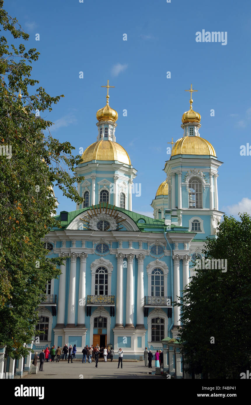 La Cathédrale St Nicholas, Naval de Saint-Pétersbourg, Russie Banque D'Images
