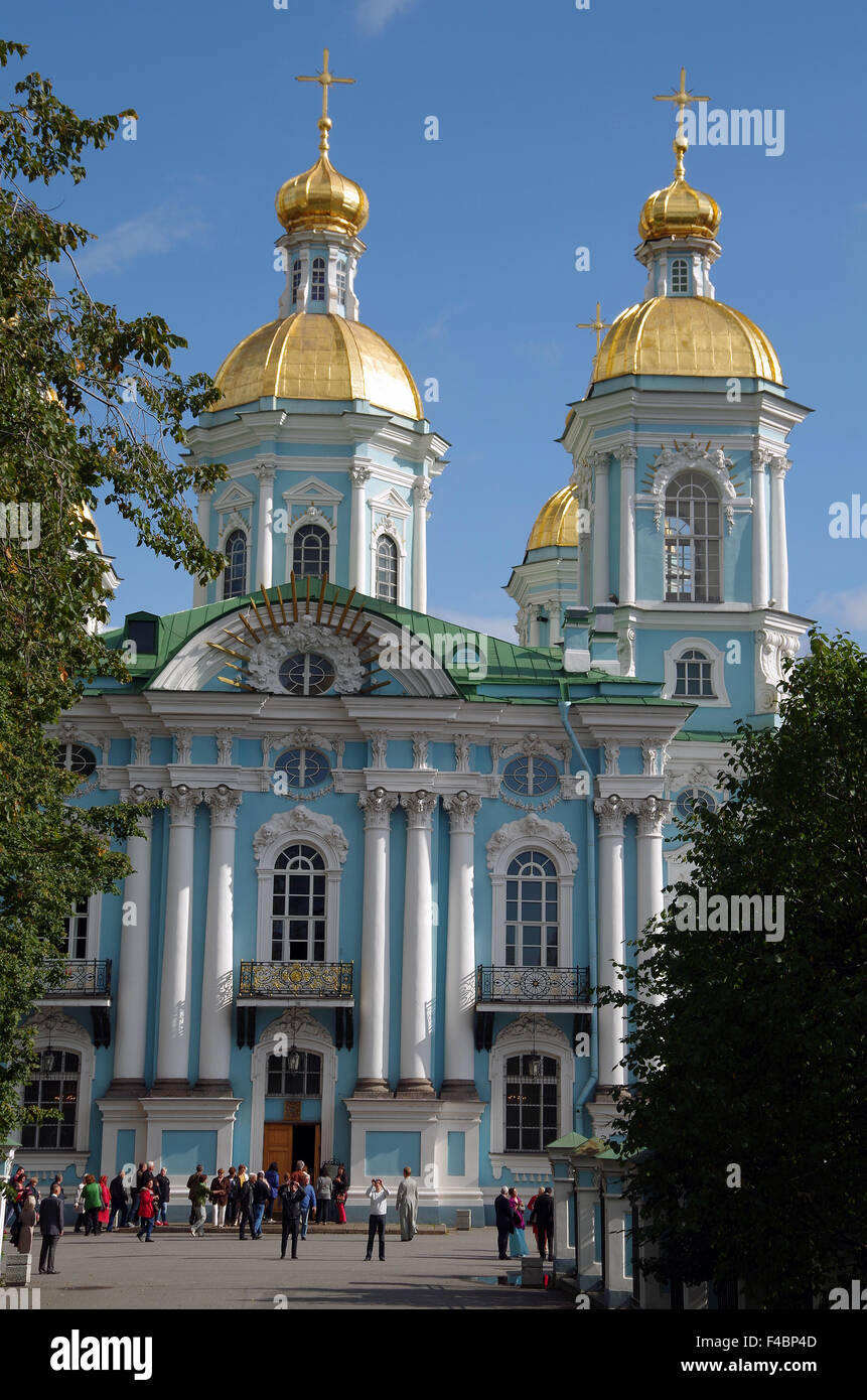 La Cathédrale St Nicholas, Naval de Saint-Pétersbourg, Russie Banque D'Images