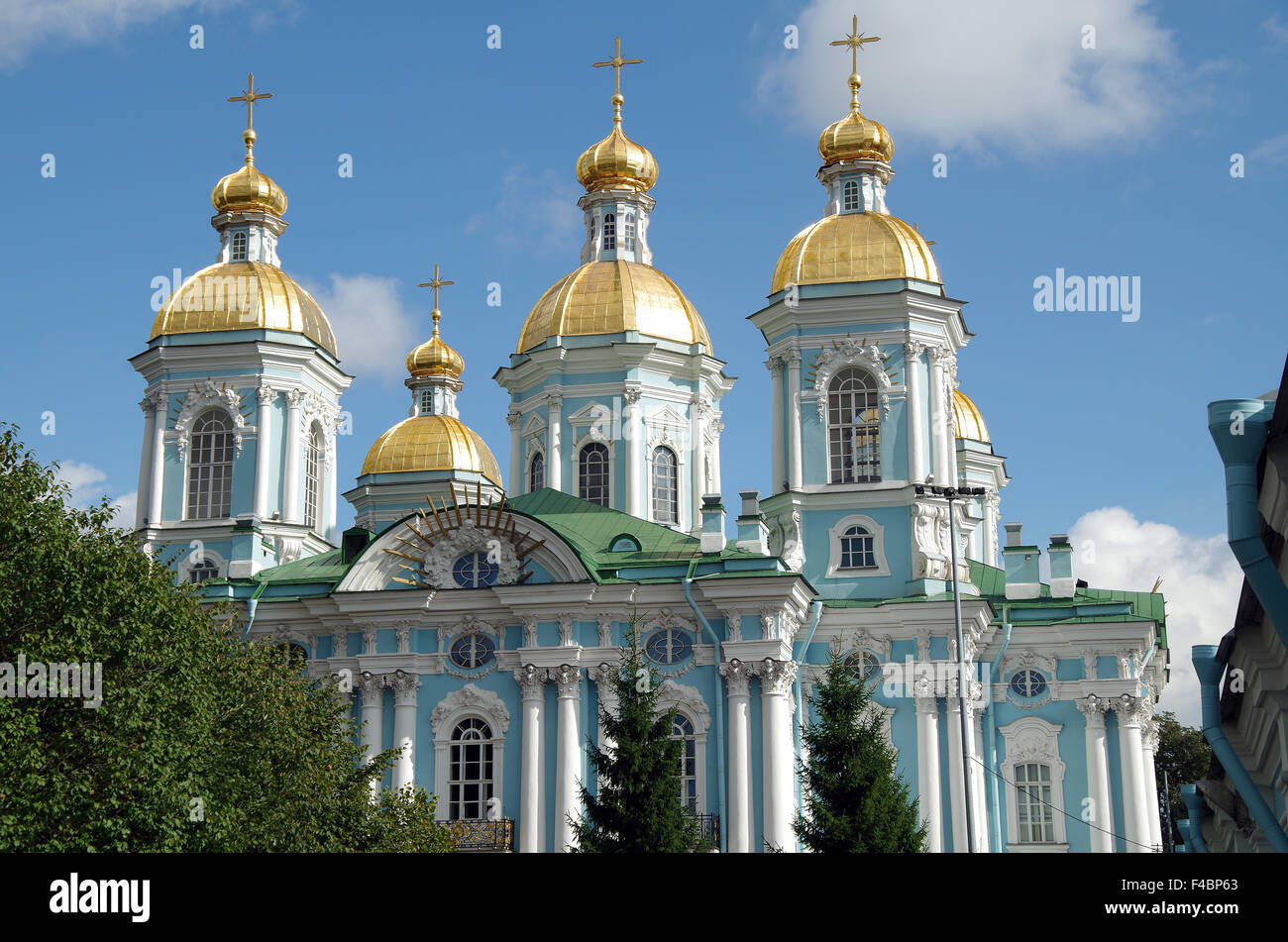 La Cathédrale St Nicholas, Naval de Saint-Pétersbourg, Russie Banque D'Images