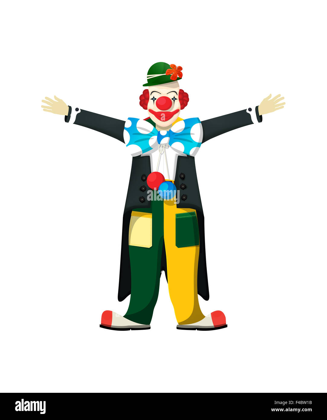 Clown souriant Banque D'Images
