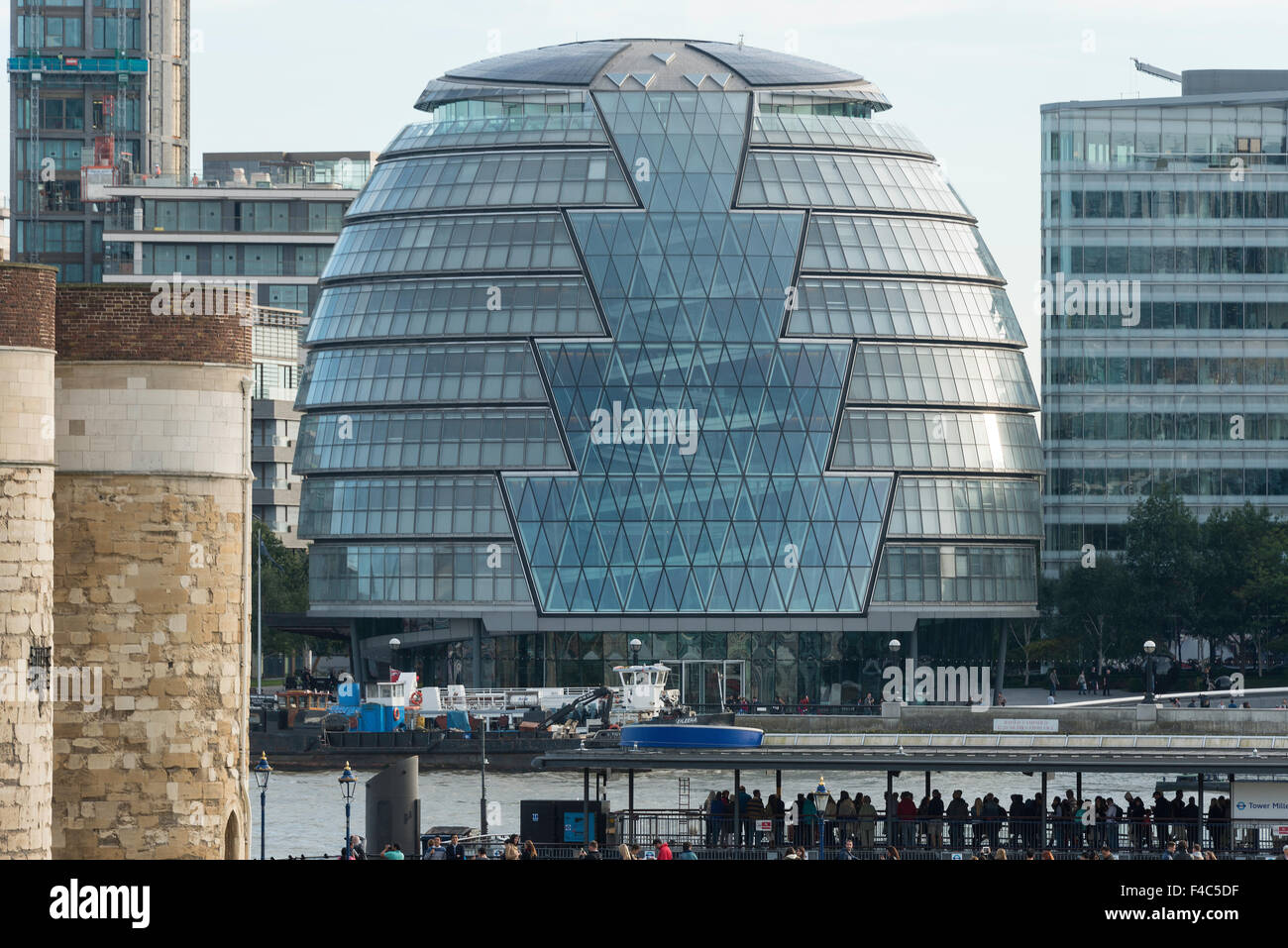 L'Hôtel de ville de Londres (Greater London Authority), le Queen's Promenade, Southwark, Londres, Angleterre, Royaume-Uni Banque D'Images