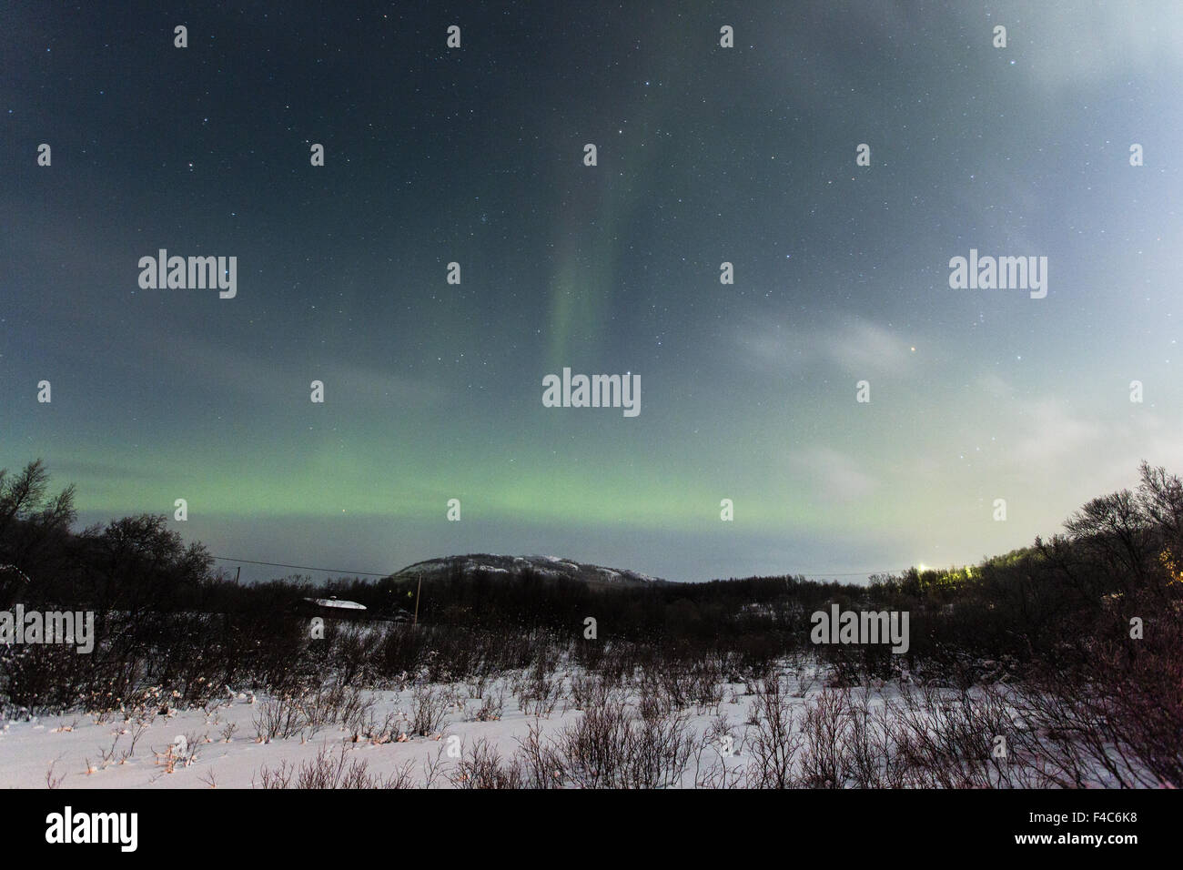 Lumières polaires (Aurora Borealis) Banque D'Images