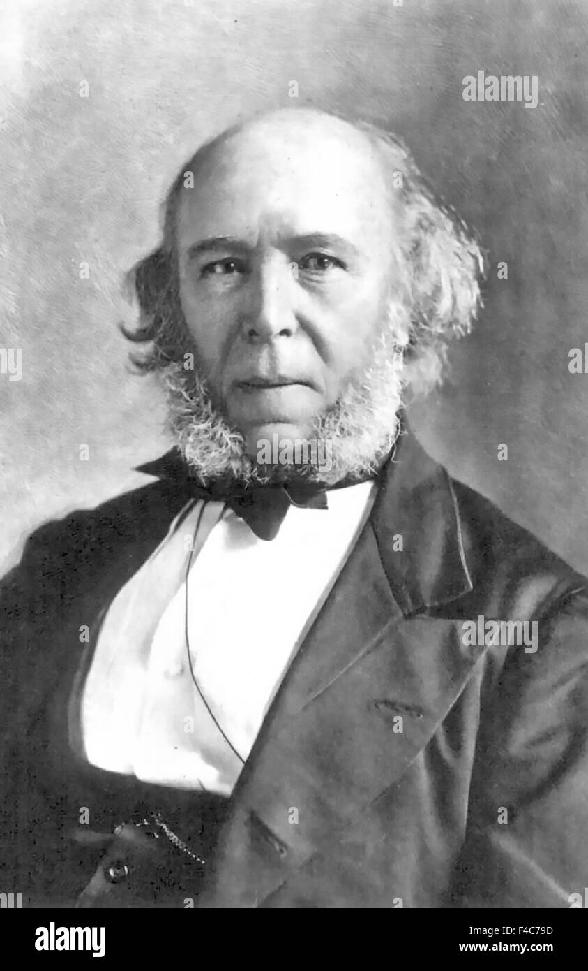 HERBERT SPENCER (1820-1903) Philosophe anglais et théoricien de la politique libérale de 1890 Banque D'Images