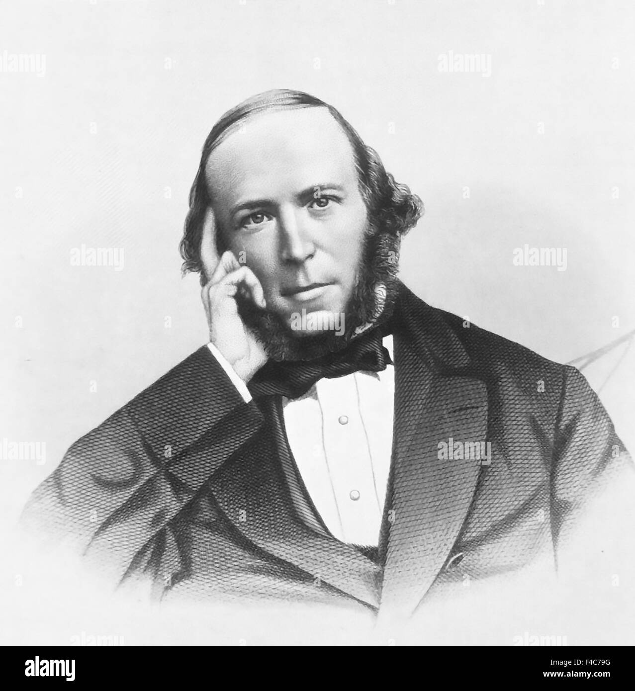 HERBERT SPENCER (1820-1903) Philosophe anglais et théoricien politique libéral Banque D'Images
