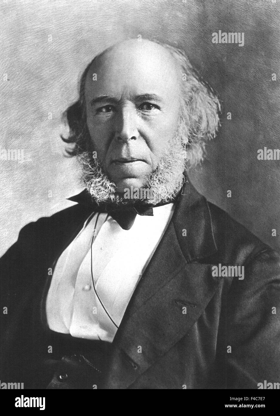 HERBERT SPENCER (1820-1903) Philosophe anglais et théoricien de la politique libérale de 1890 Banque D'Images