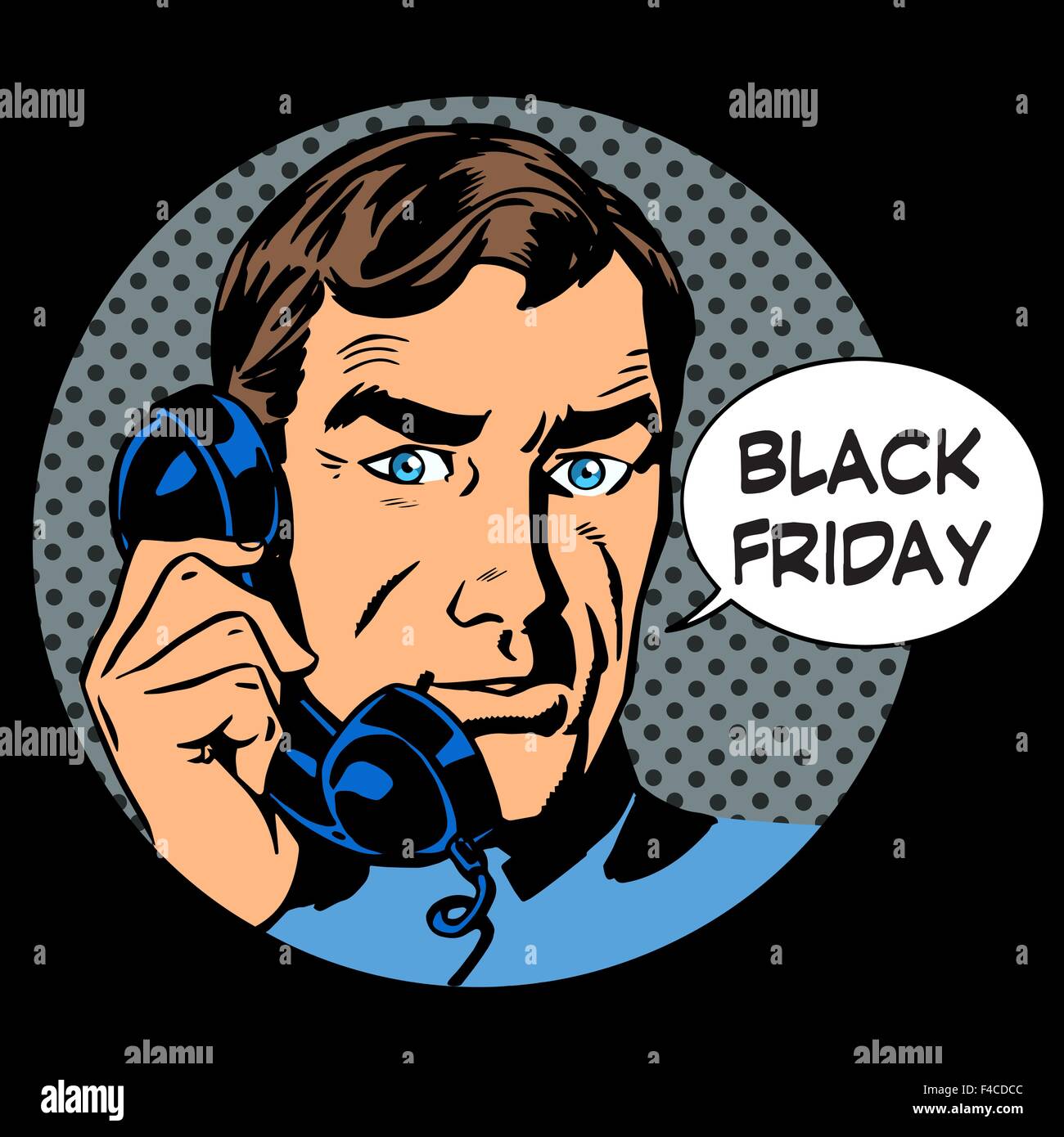 Le vendredi noir support par téléphone Illustration de Vecteur