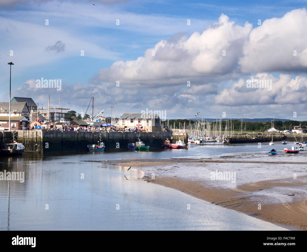 Amble Harbour sur l'Amble Harbour Jour 2015 par la mer Le Northumberland England Banque D'Images