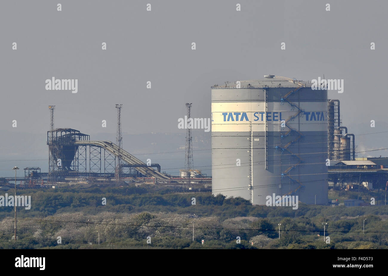 Tata steel plant. Port Talbot. Le sud du Pays de Galles. UK. 02/10/2015. Banque D'Images