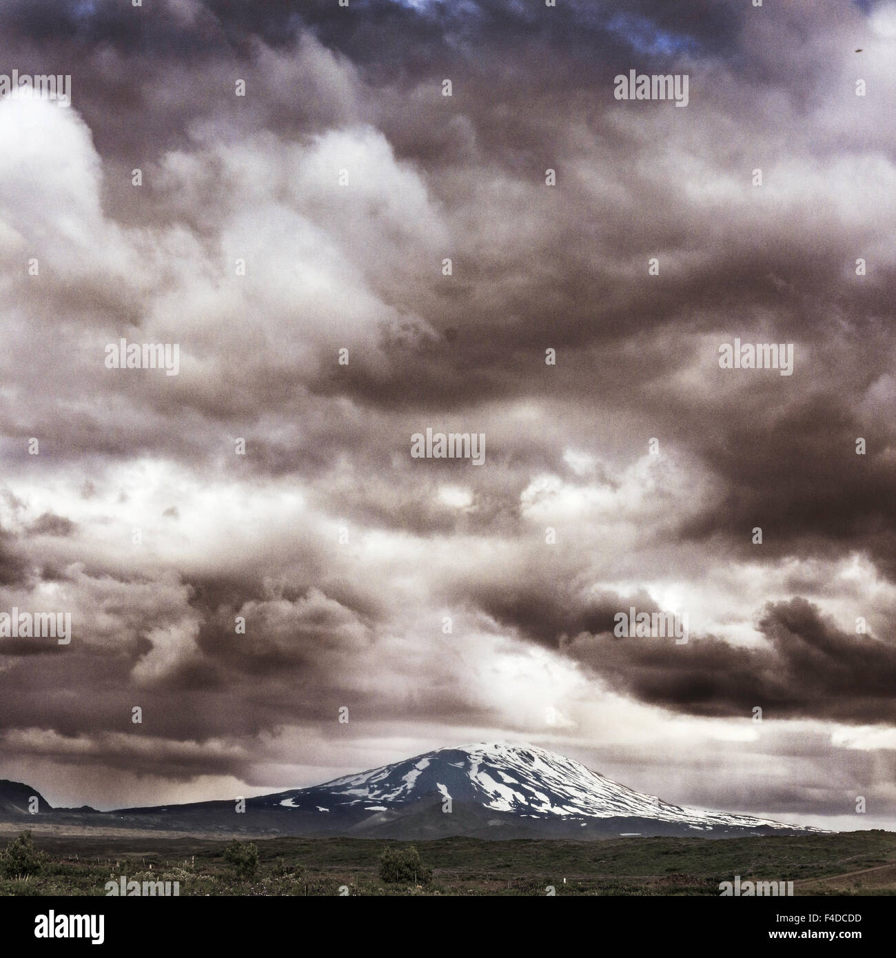 Voir en Islande Hekla de montagne Banque D'Images