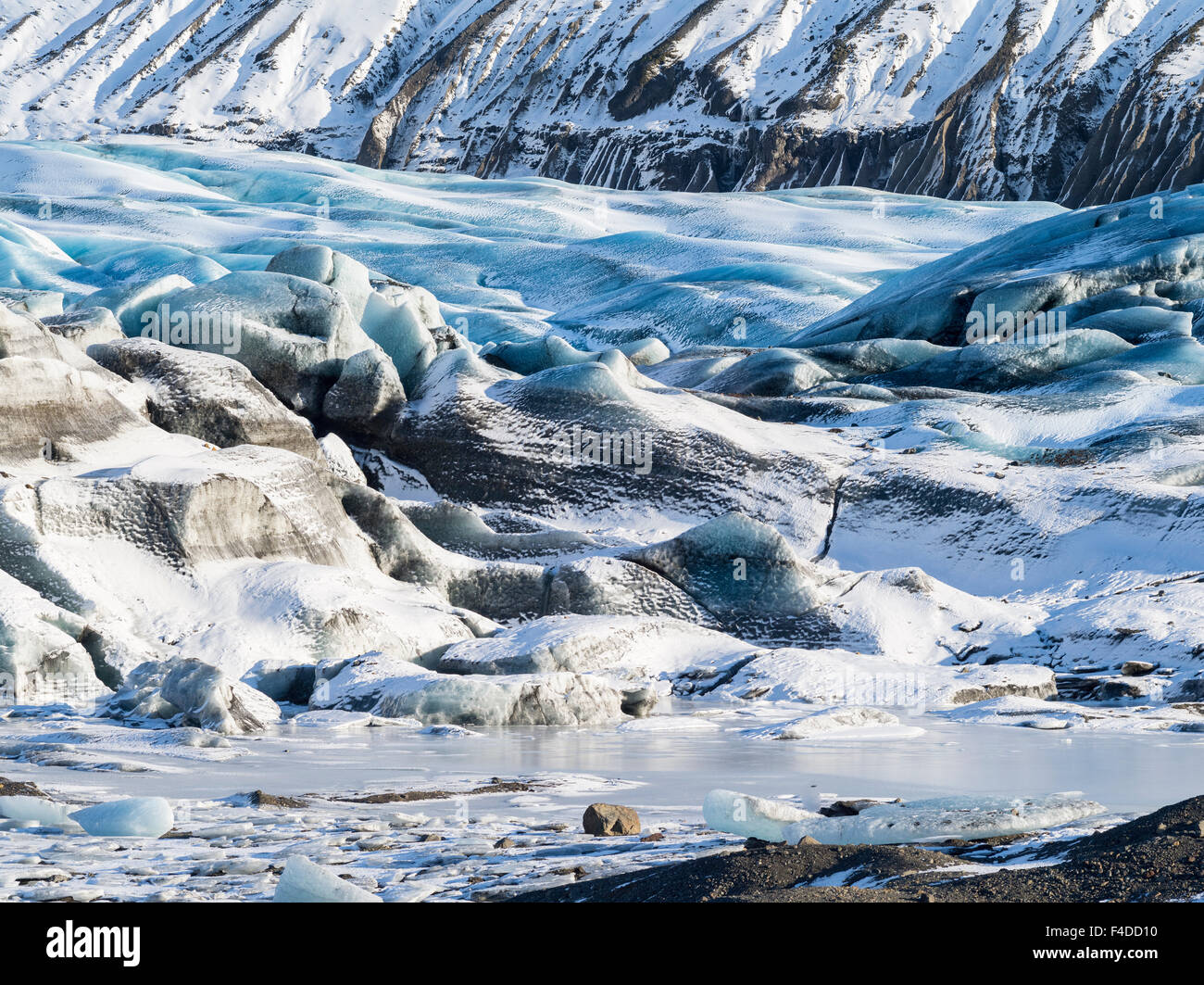 Glacier de Vatnajokull Svinafellsjoekull dans NP au cours de l'hiver. Tailles disponibles (grand format) Banque D'Images