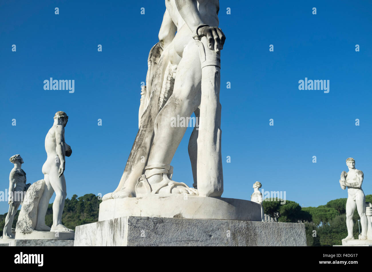 Foro Italico, Stadio dei Marmi conçu dans les années 1920 par Enrico del Debbio, Rome, Italie Banque D'Images