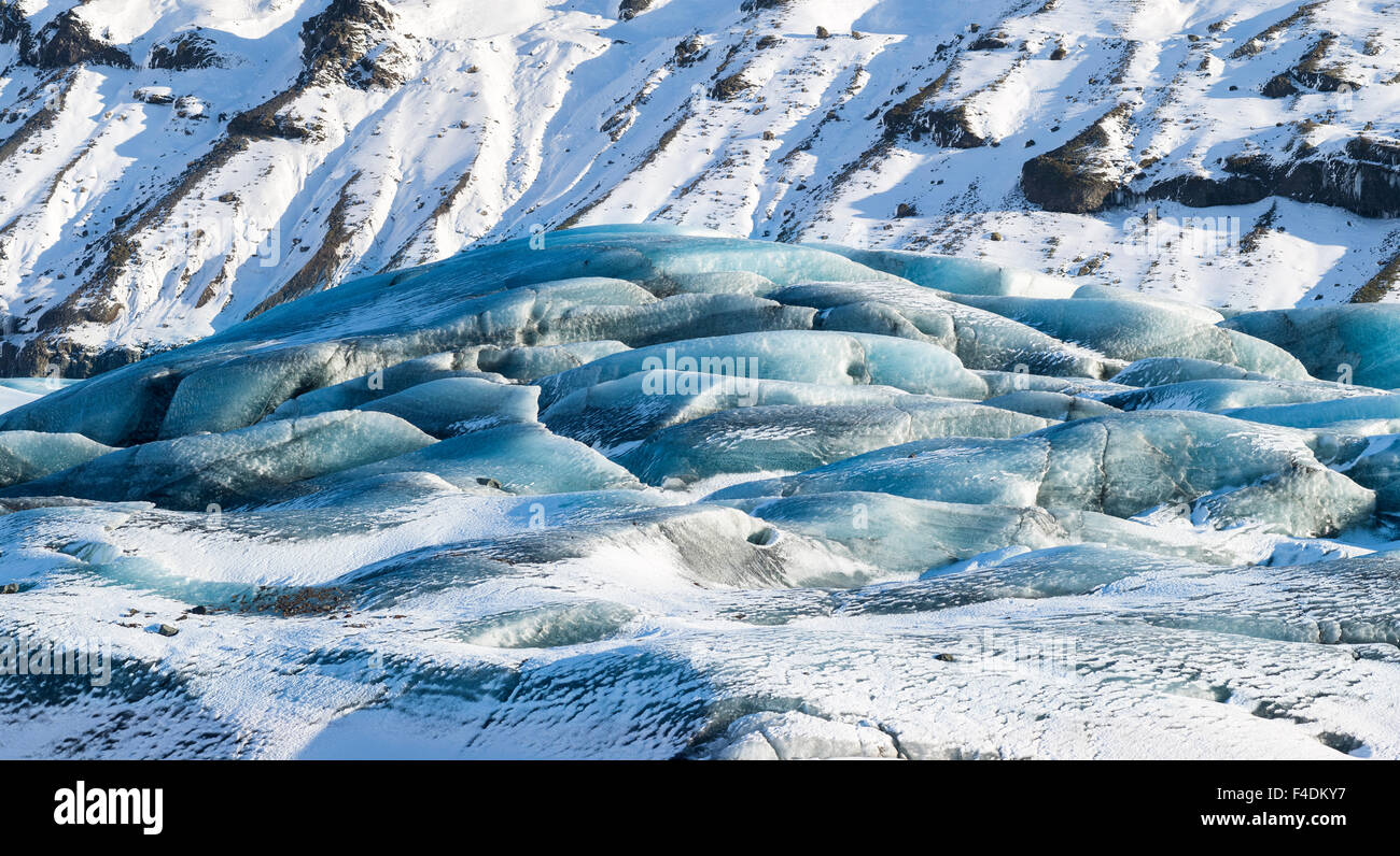 Glacier de Vatnajokull Svinafellsjoekull dans NP au cours de l'hiver. Tailles disponibles (grand format) Banque D'Images