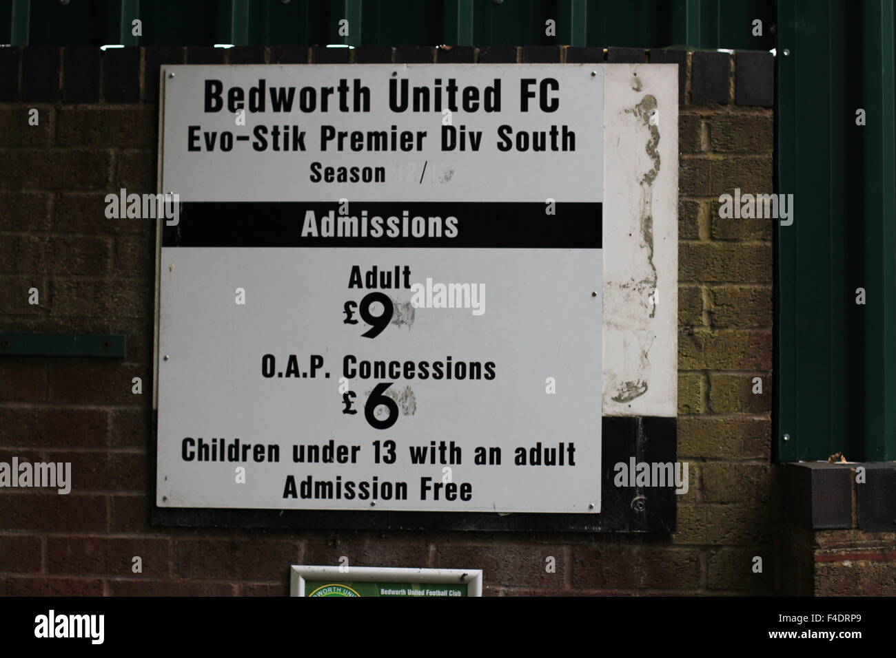 Sports Football Local signer l'admission Banque D'Images