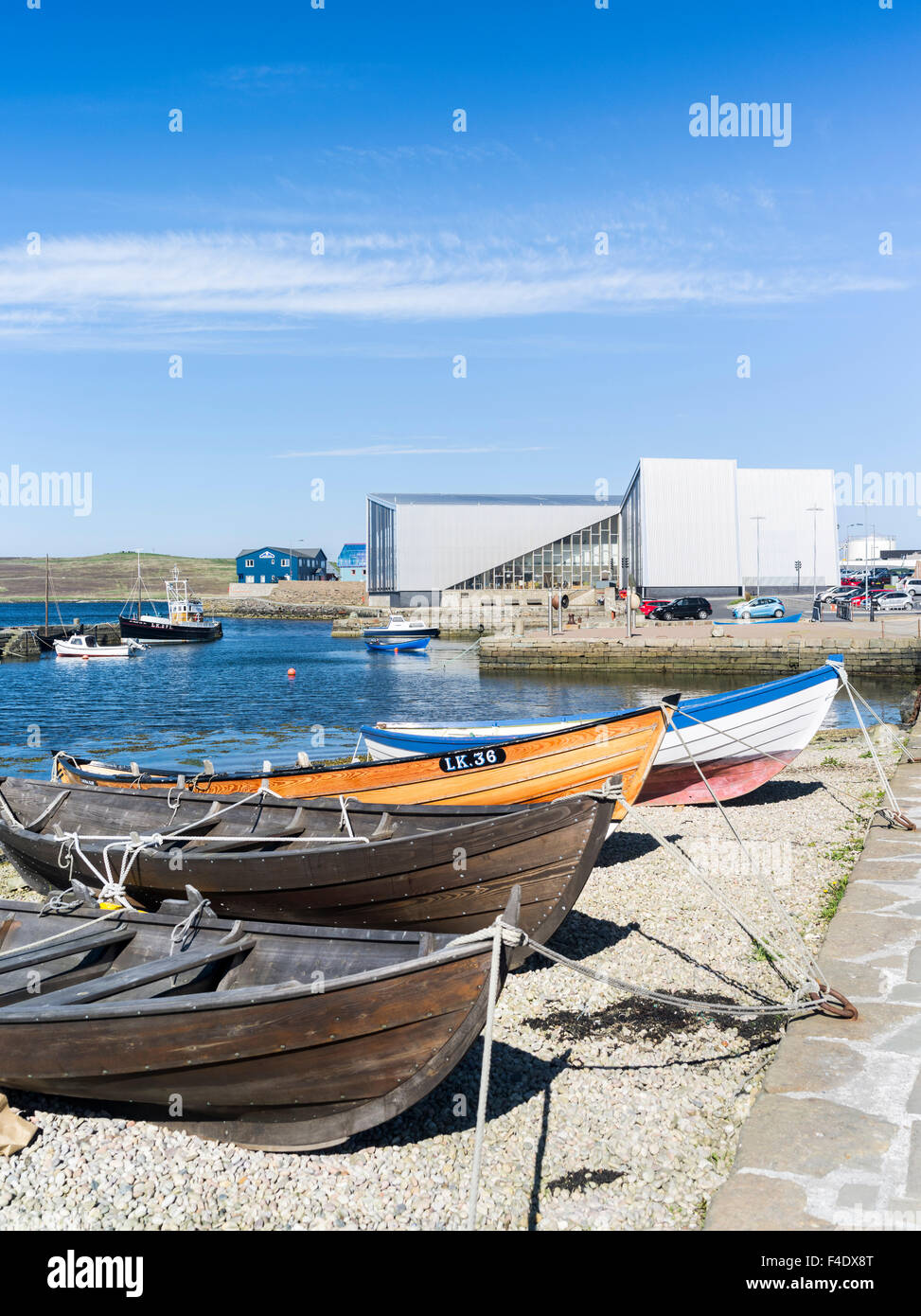 Lerwick, la capitale des îles Shetland, en Écosse. Hays Hays et dock Quay, vue du Shetland Museum and Archives. Ecosse, îles du Nord, Shetland. Tailles disponibles (grand format) Banque D'Images