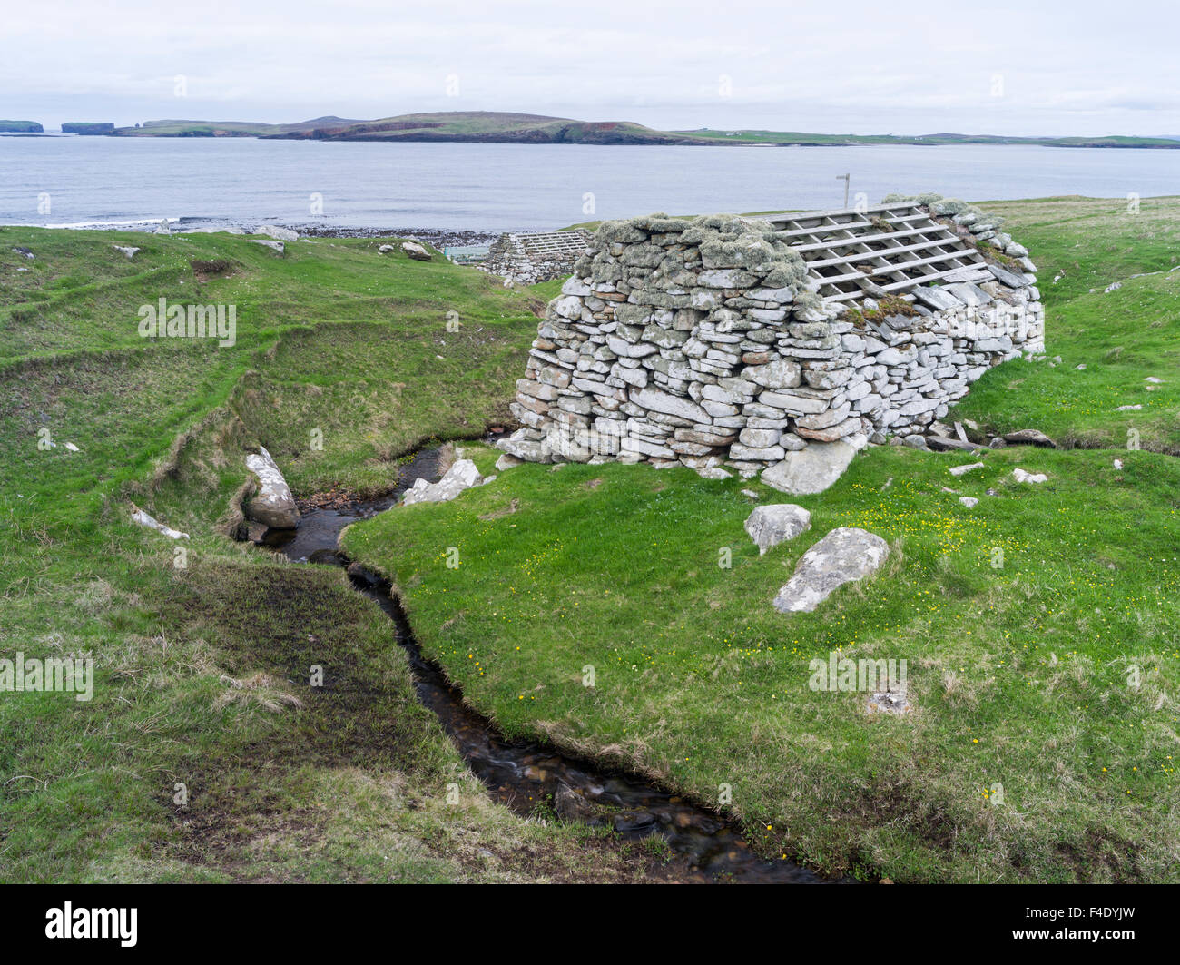 Les moulins à eau près de Huxter. Shetland, Ecosse, îles du Nord. Tailles disponibles (grand format) Banque D'Images
