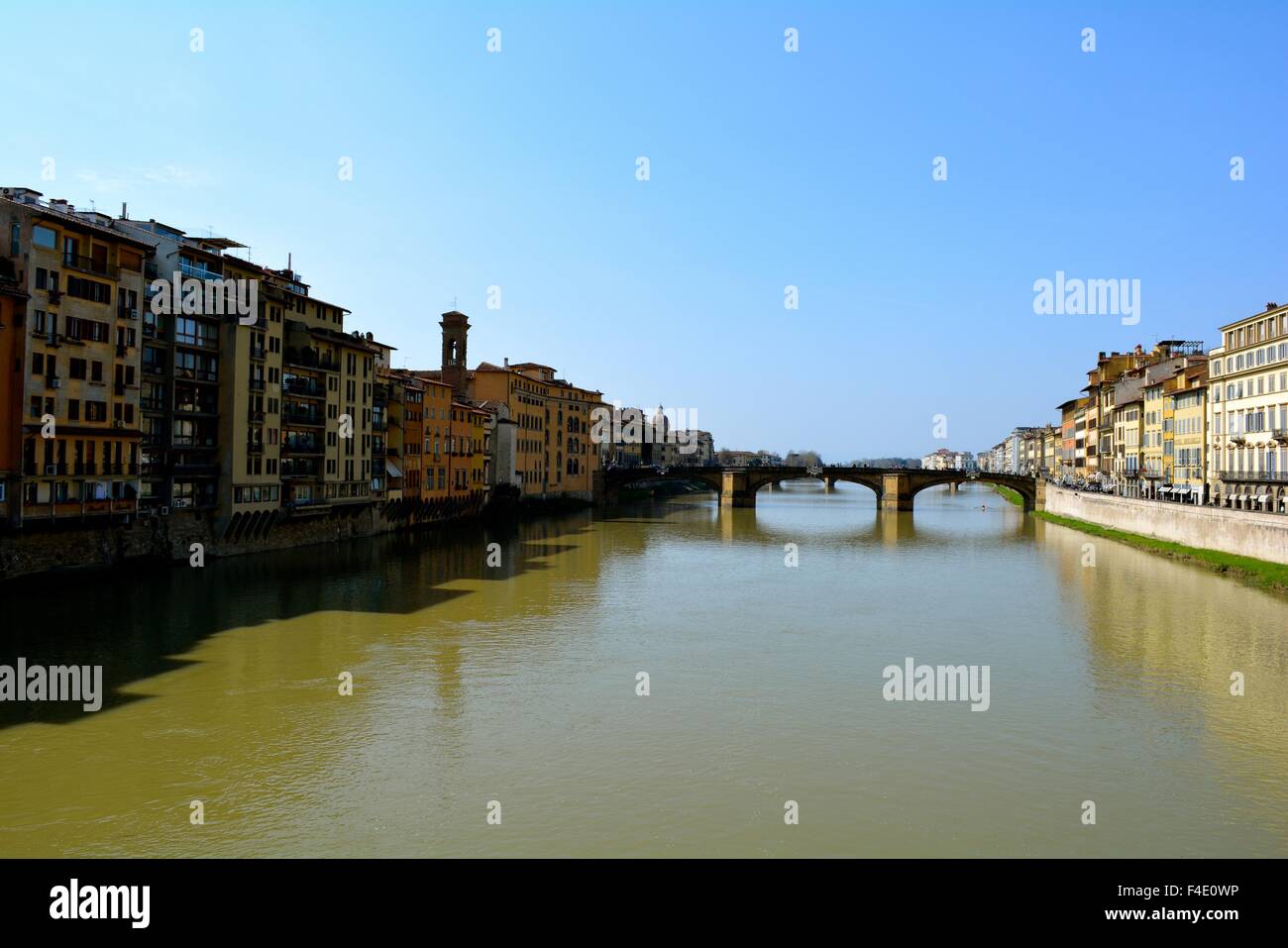 Trinity St pont sur l'Arno à Florence Italie Banque D'Images