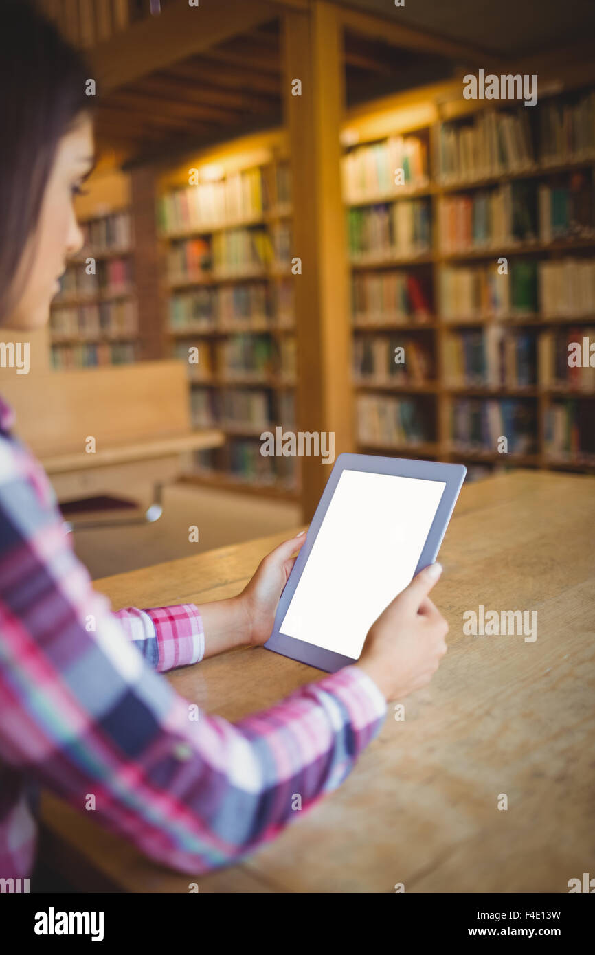 Female student holding digital tablet Banque D'Images Female student holding digital tablet Banque D'Images