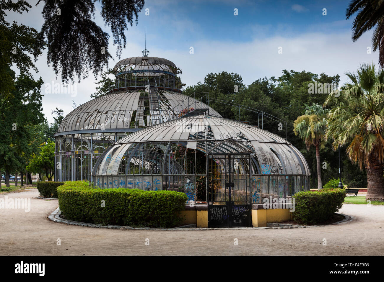 Le Chili, Santiago, Parque Quinta parc normal, à effet antique. Banque D'Images