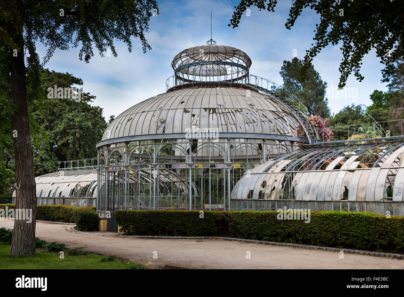 Le Chili, Santiago, Parque Quinta parc normal, à effet antique. Banque D'Images