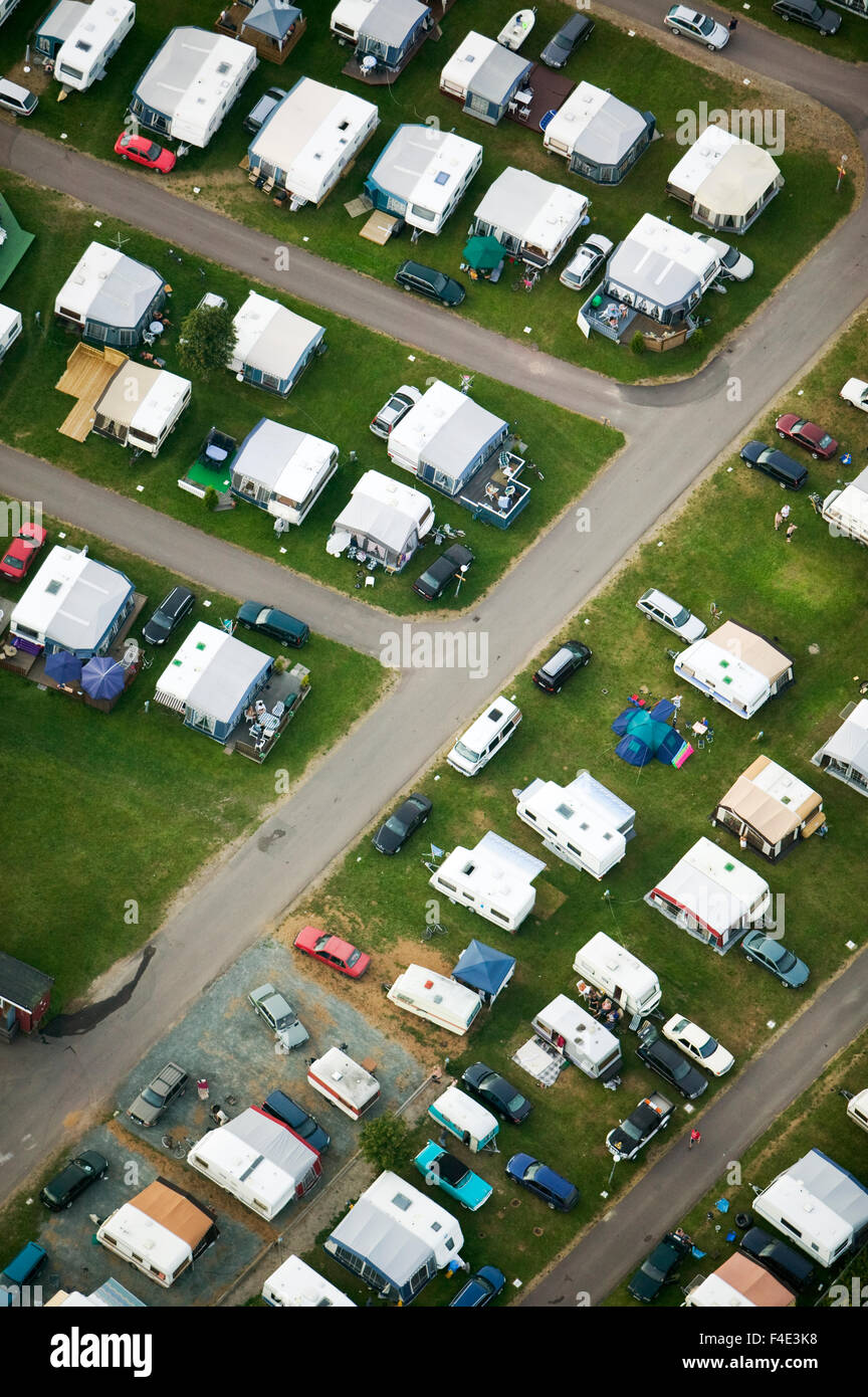 Camping Site, Sunne, Suède, Danemark. Banque D'Images
