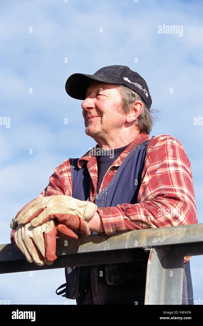 Portrait d'un agriculteur, la Suède. Banque D'Images