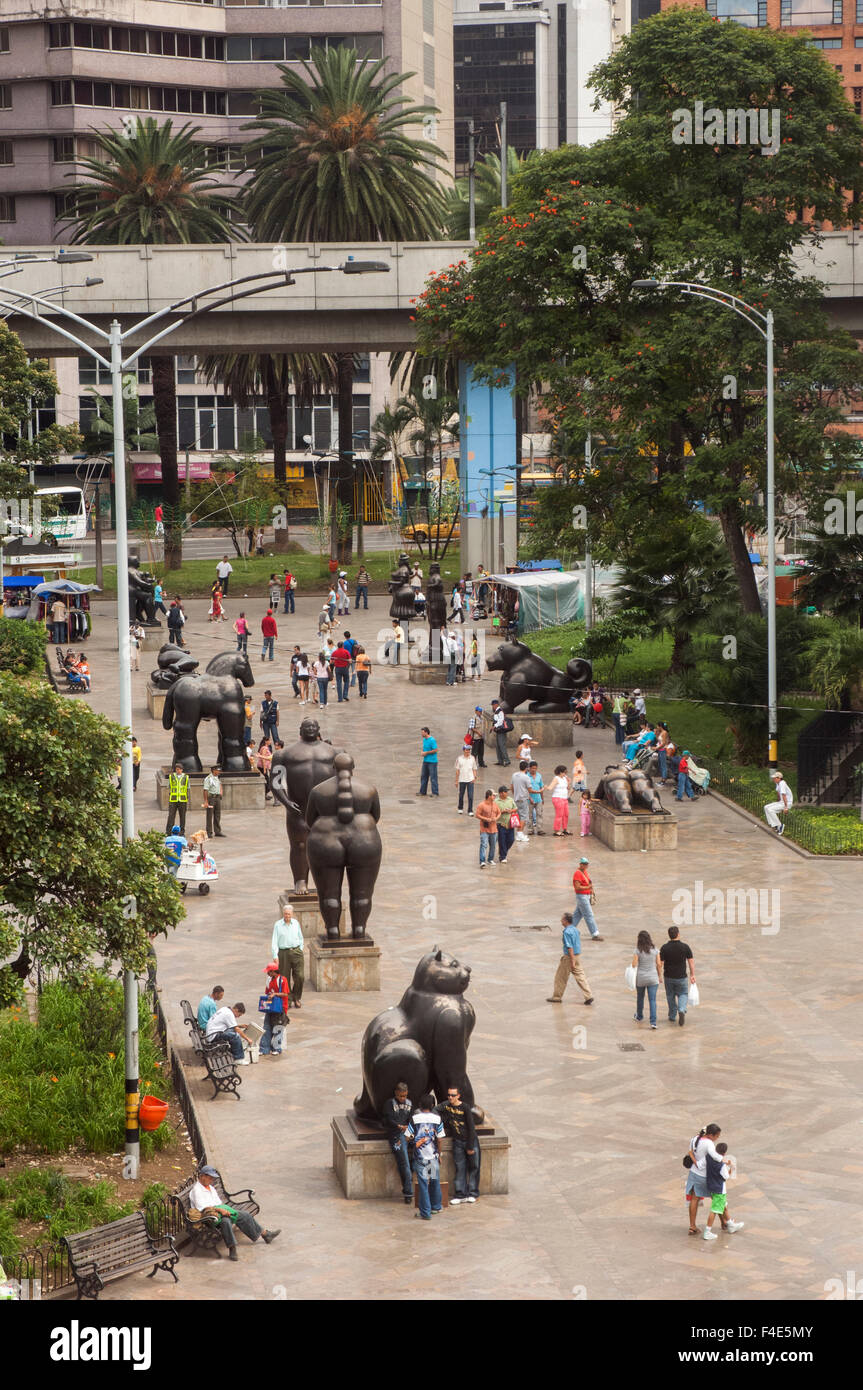 Sculptures de Fernando Botero. Fernando Botero Plaza. La province d'Antioquia, Medellin. Colombie La ville industrielle de la Colombie. Artiste contemporain de Medellin. Banque D'Images