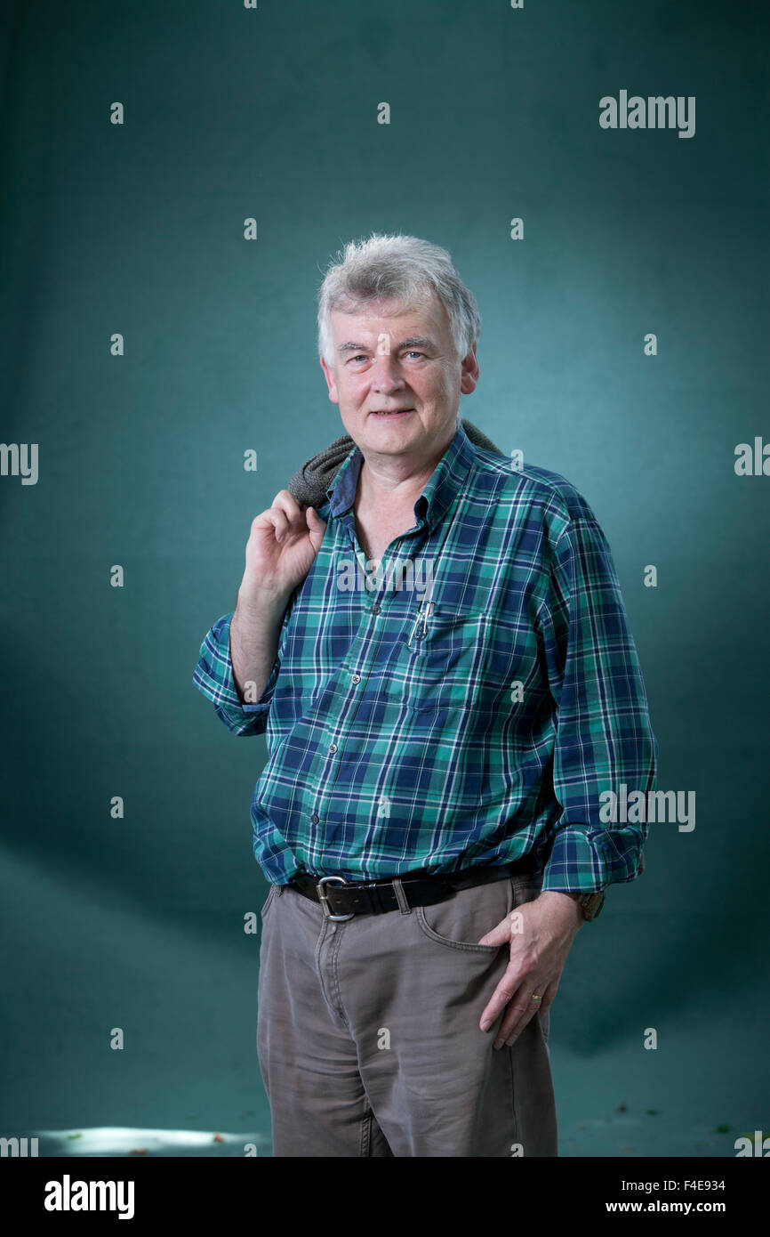 Ken MacLeod, la science-fiction écossais écrivain et poète, à l'Edinburgh International Book Festival 2015. Edimbourg, Ecosse. 23 août 2015 Banque D'Images