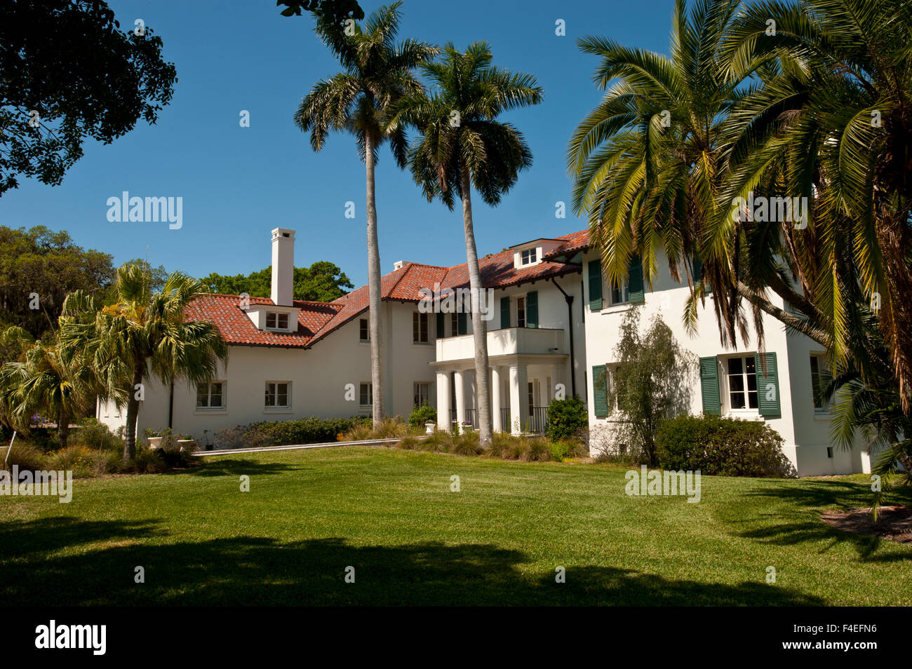 USA, Floride, Sarasota, parc immobilier Phillipi, Edson Keith Mansion sur Ruisseau Phillipi. Banque D'Images