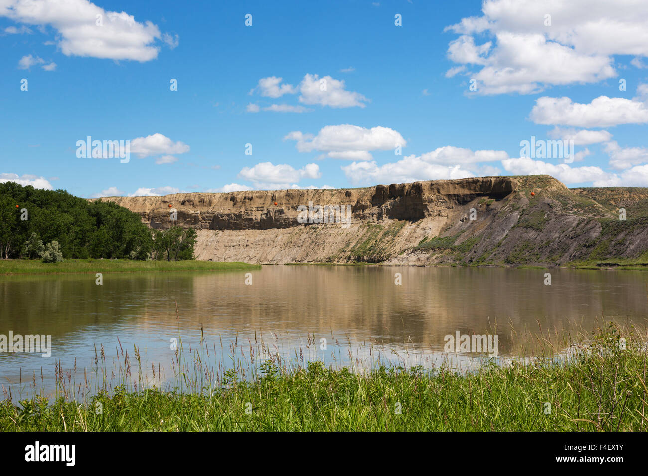 USA, Montana, supérieur de la rivière Missouri Breaks National Monument, vue du fleuve Missouri. Banque D'Images