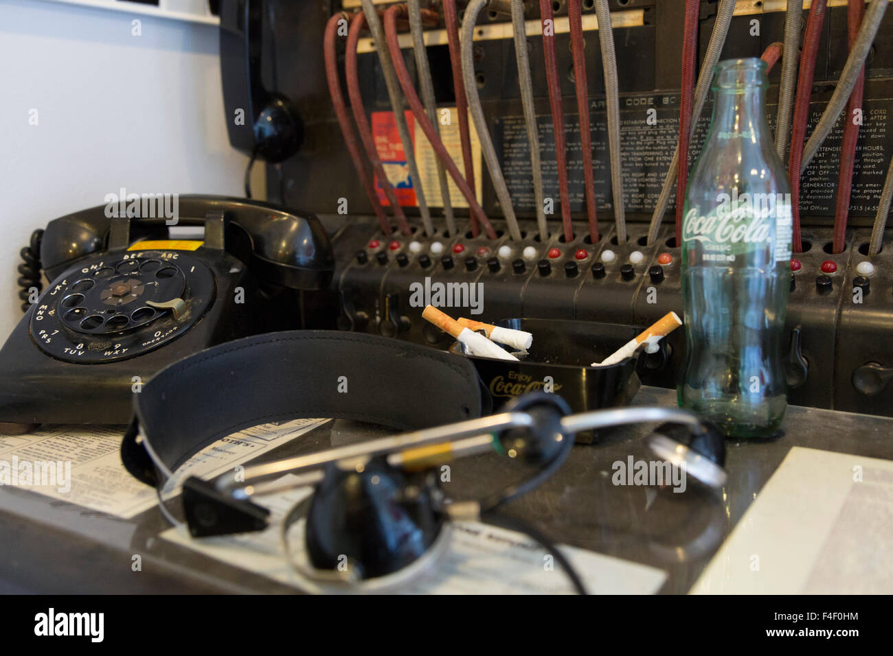 Vintage standard téléphonique affichage à Scoops Ice Cream Parlour, Wildwood, New Jersey, USA Milieu xxe siècle. Libéré de la propriété écopes Cool (PR) Banque D'Images