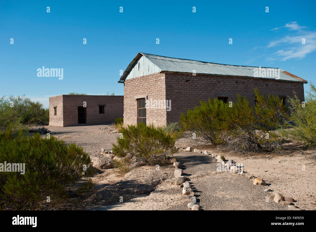 USA, Texas, Big Bend National Park, Castolon Historic District, La Harmonia Store. Banque D'Images