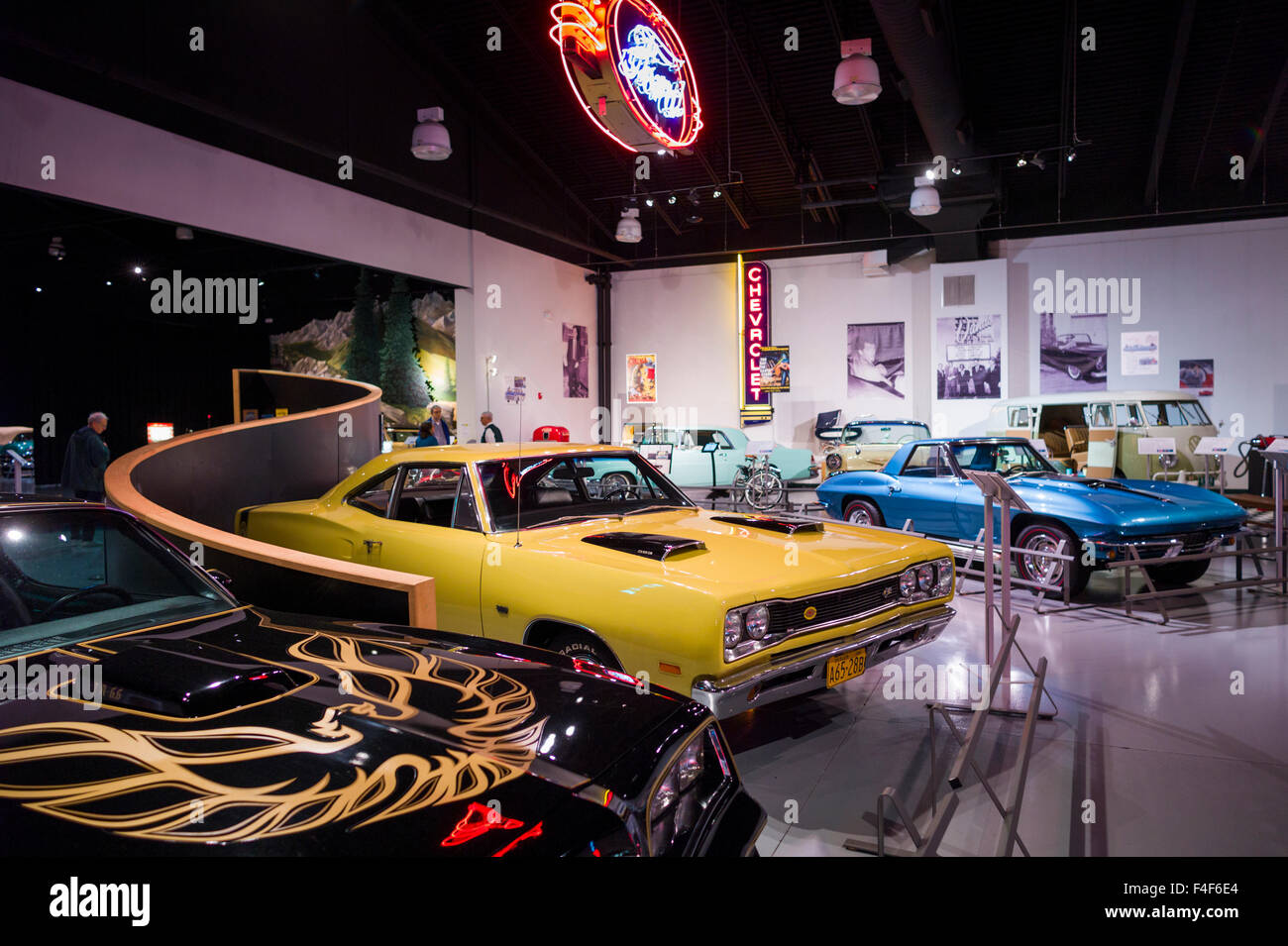 USA, Pennsylvania, Hershey, AACA Auto Museum, 1960 et 1970 nous l'ère muscle cars Banque D'Images