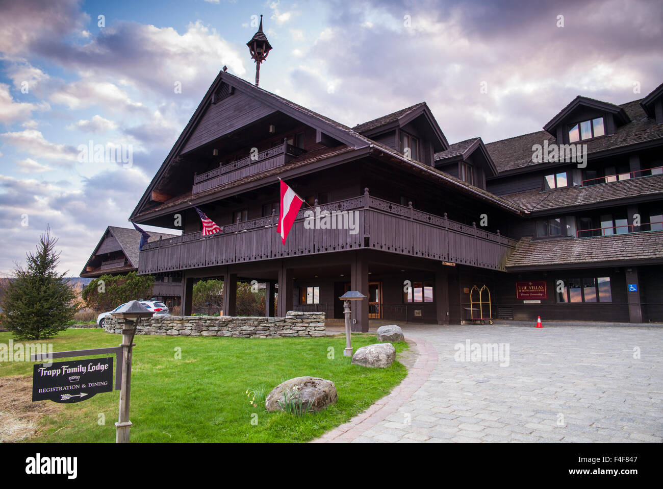 Vermont, Stowe, Trapp Family Lodge Hotel, propriété de la famille von