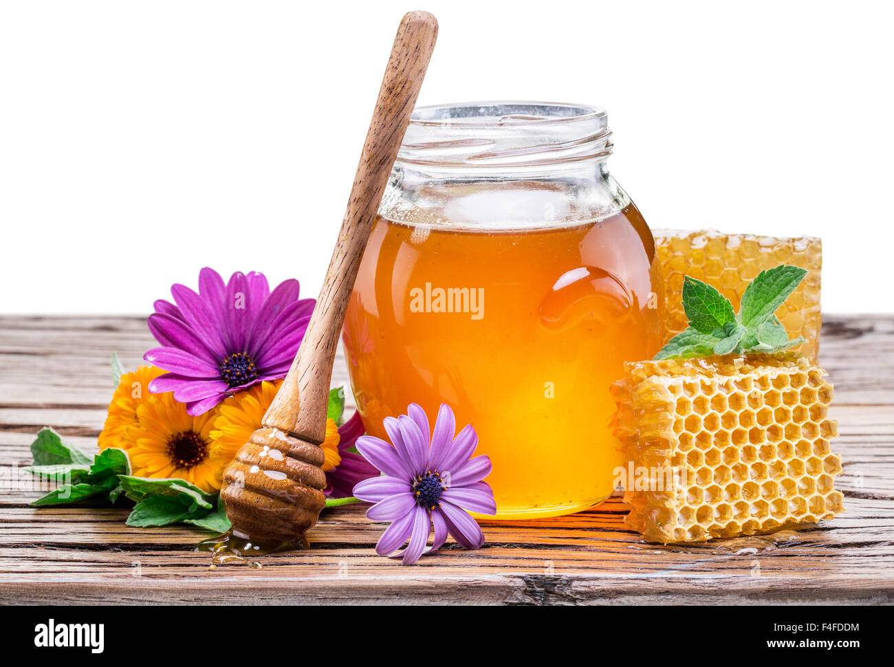pot-de-fleurs-de-miel-banque-de-photographies-et-d-images-haute
