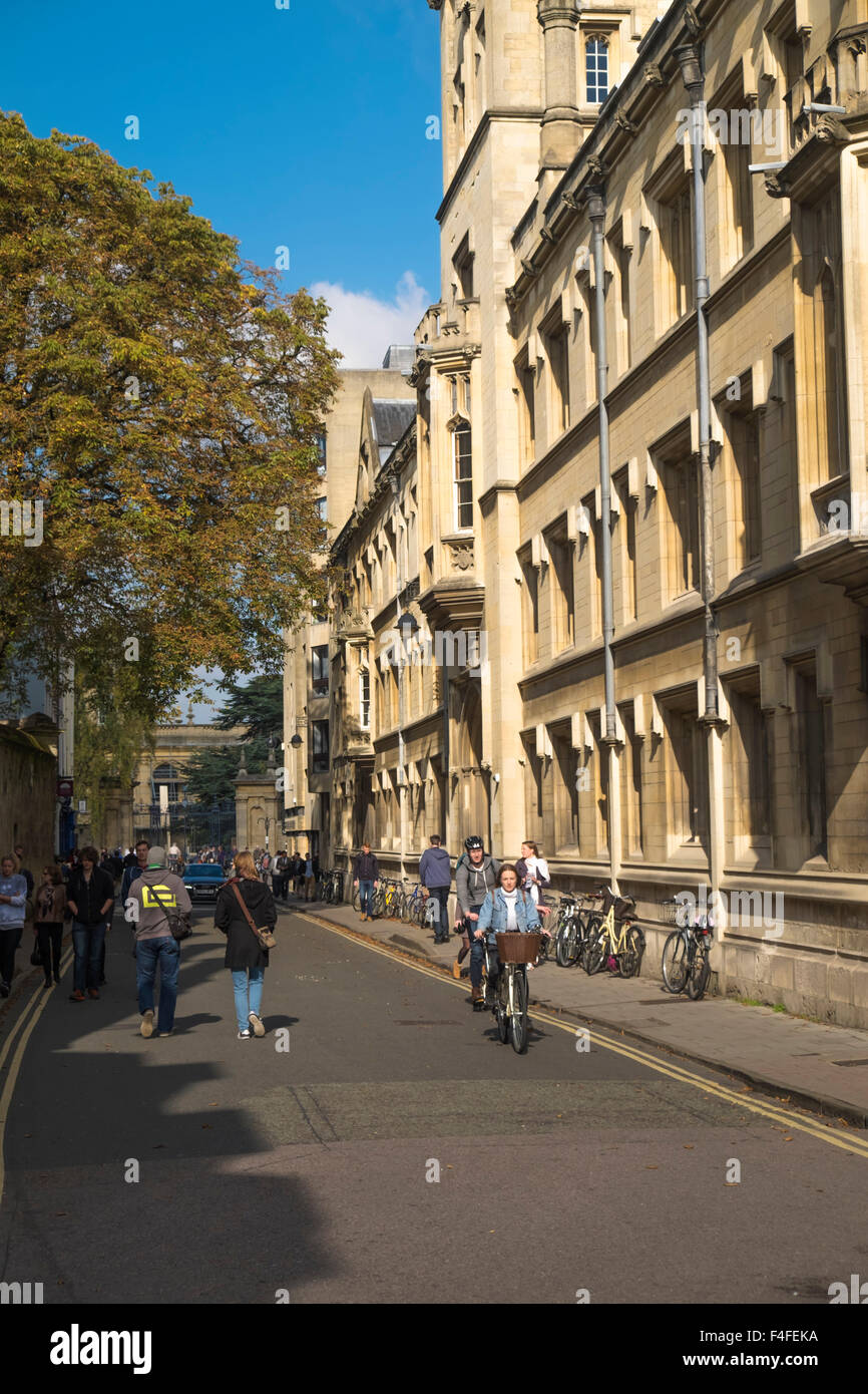 Une visite de la ville universitaire historique d'Oxford Oxfordshire England UK Turl Street Banque D'Images