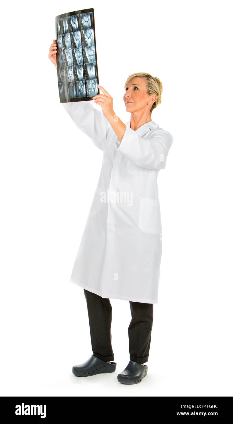 Femme médecin à la patient à rayons x Banque D'Images