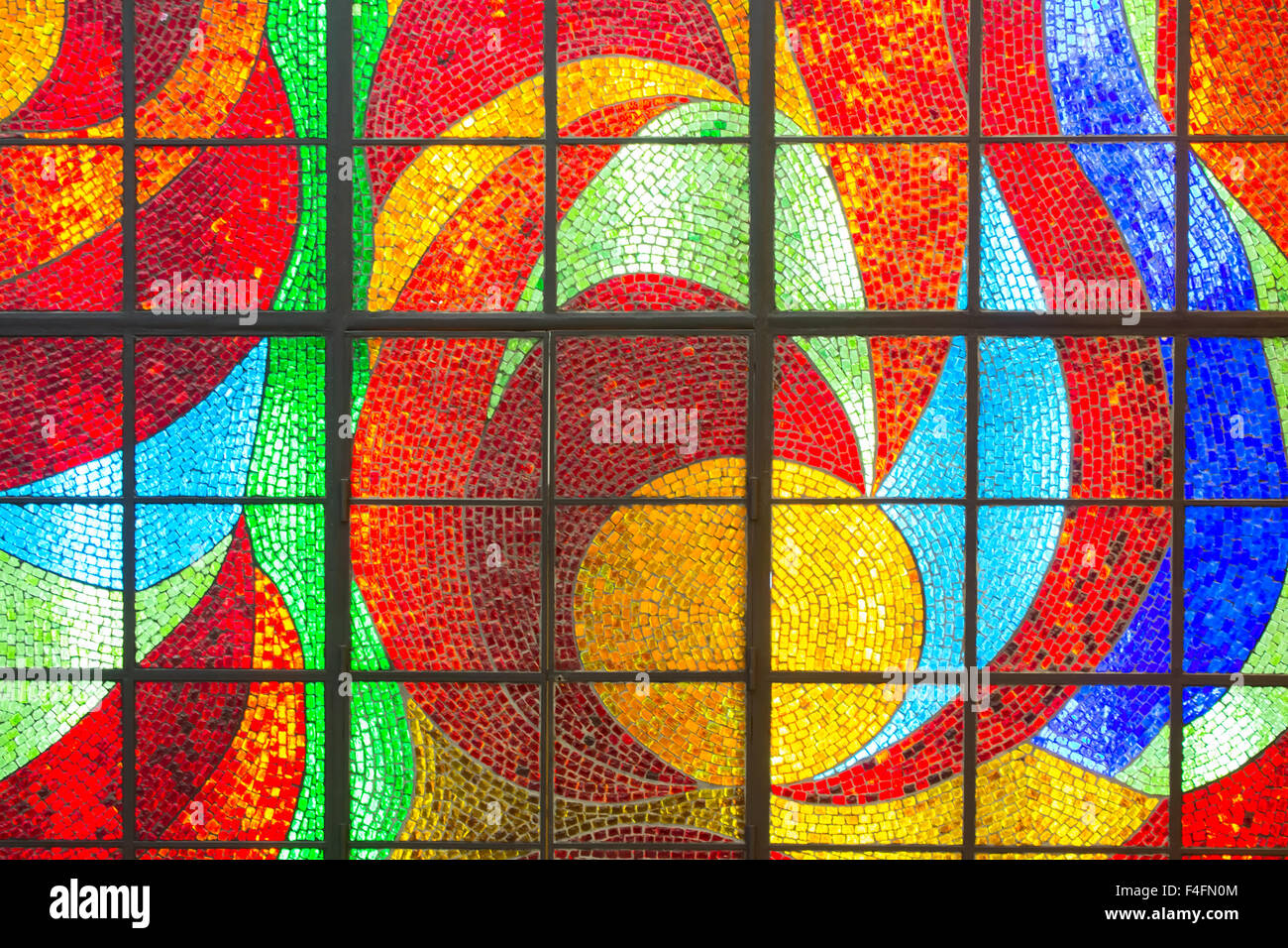 Mosaique de vitraux abstraits Banque D'Images