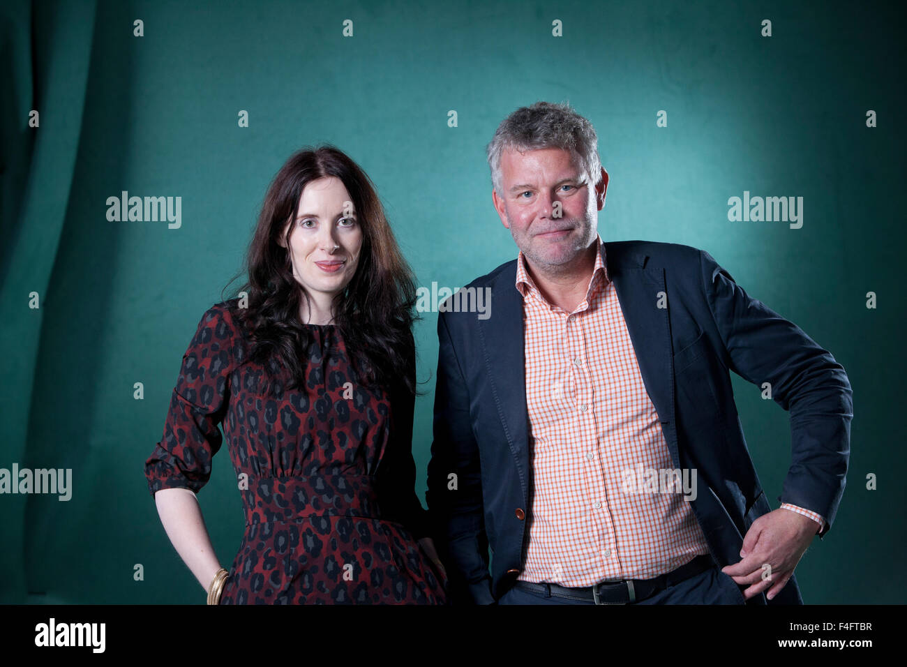 Arne Dahl, l'écrivain suédois & Eva Dolan, l'écrivain britannique sur la criminalité, à l'Edinburgh International Book Festival 2015. Edimbourg, Ecosse. 25 août 2015 Banque D'Images