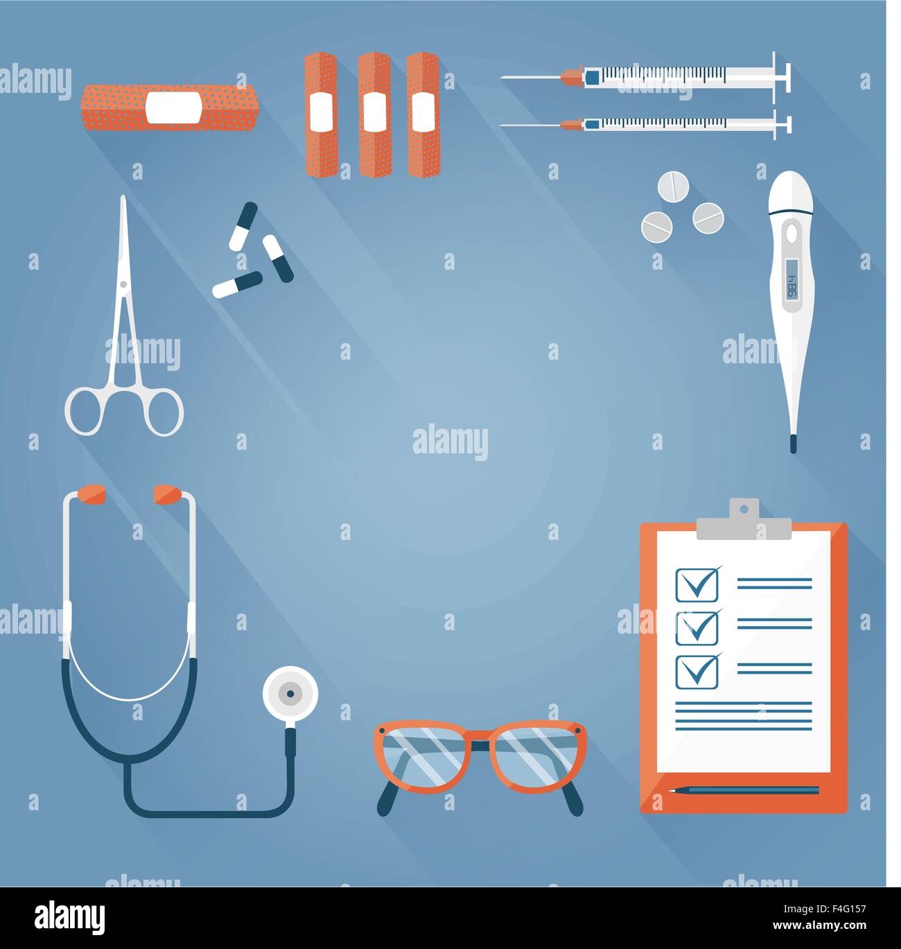 Des outils médicaux de l'arrière-plan Illustration de Vecteur