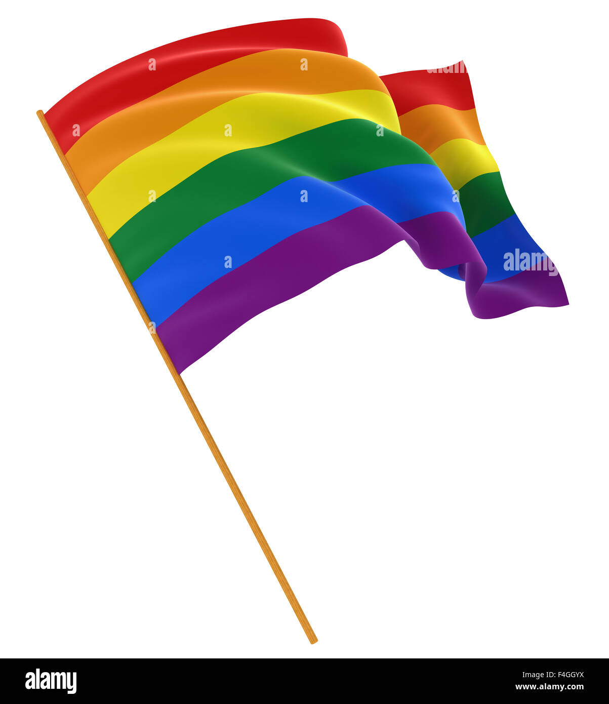 Gay Pride Rainbow Flag. Image avec clipping path Banque D'Images