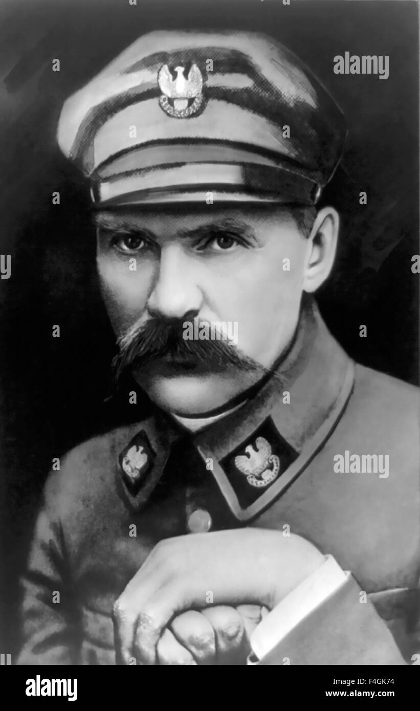 JOSEPH PILSUDSKI (1867-1935) Officier de l'armée polonaise et plus tard chef d'État à propos de 1920 Banque D'Images