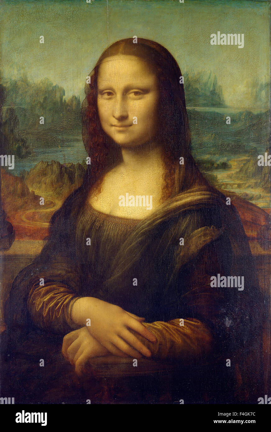Peinture de la Joconde de Léonard de Vinci aka La Gioconda Banque D'Images