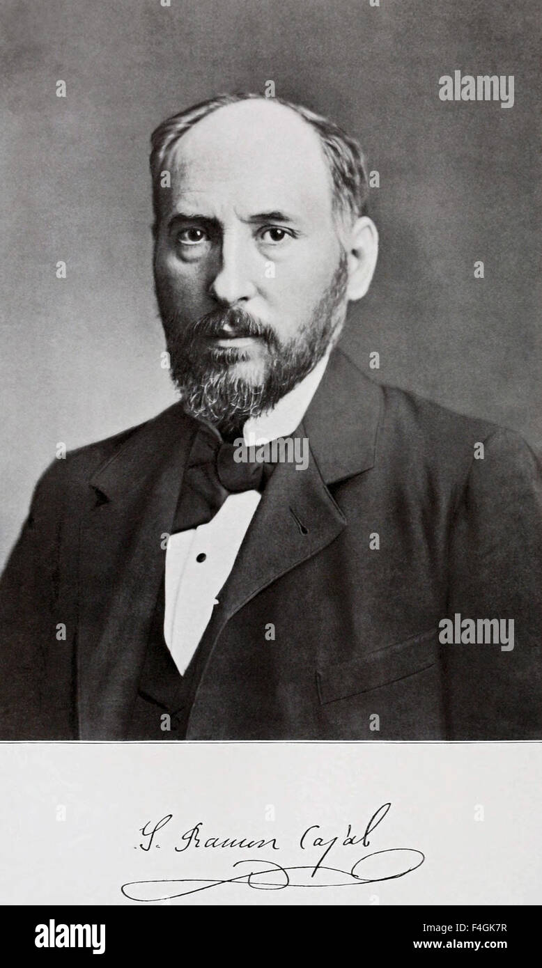 SANTIAGO Ramon y Cajal (1852-1934) pathologiste espagnol qui s'est spécialisé dans les études sur le cerveau Banque D'Images