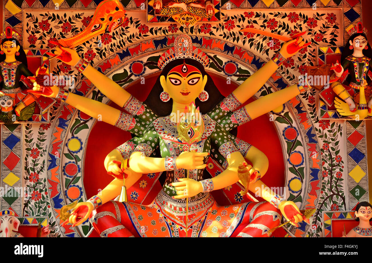 Durga Devî idol Banque D'Images