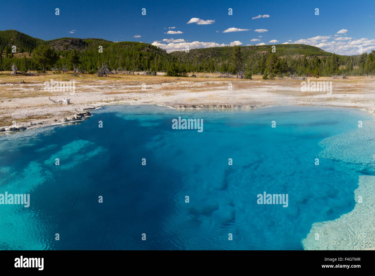 Piscine saphir Biscuit au bassin, le Parc National de Yellowstone, Wyoming, USA Banque D'Images