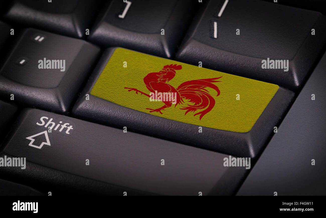 Drapeau Le drapeau de touche clavier, Wallonie Photo Stock - Alamy
