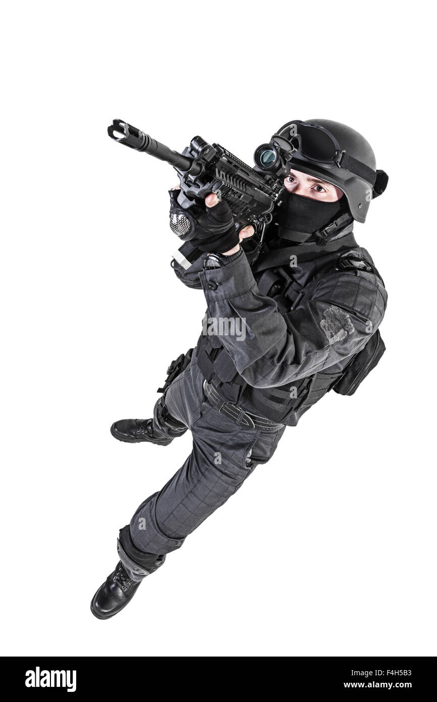 Agent de police SWAT Banque D'Images