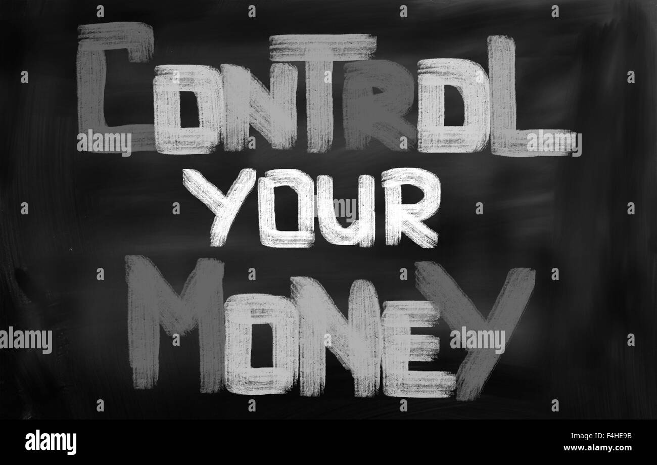 Contrôler votre Money Concept Banque D'Images