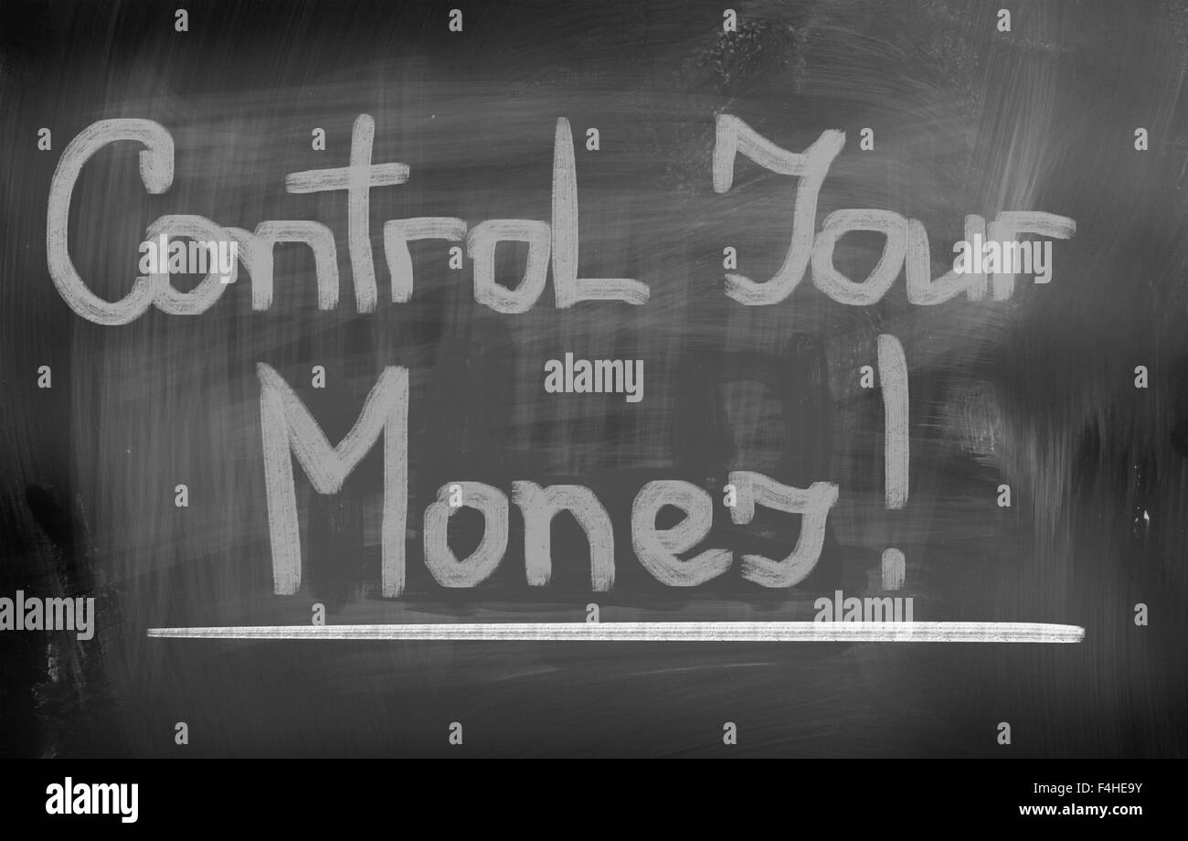 Contrôler votre Money Concept Banque D'Images